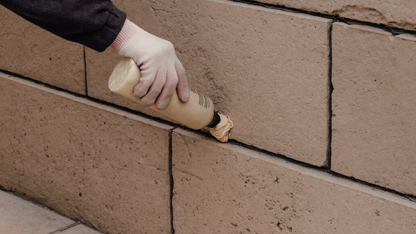 Minimally invasive DampStop damp injection being applied to a historic stone wall