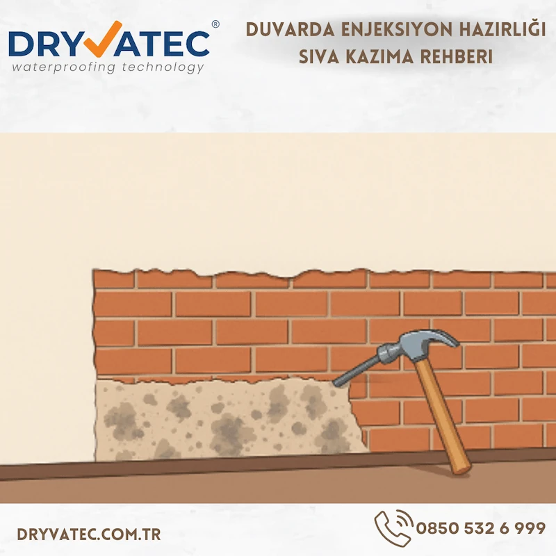 Removing old plaster from a wall